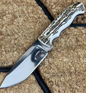 Puma Buffalo Hunter Knife: German Bowie, Stag Handle Hunting Knife