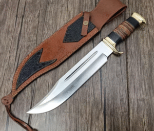 18'' Custom Handmade D2 Steel Hunting Knife Crocodile Dundee Bowie Knife Gift For Hubby Birthday Gift Bowie knife Best Christmas Gift