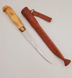 Vintage, 1950’s-1960’s, Rapala, J Marttiini Fish Fillet Knife with Laplander Leather Sheath - Vintage Finland FISHING FILET KNIFE Sheath