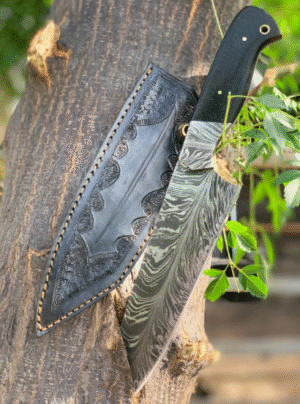 Handcrafted Damascus Steel 12 Inches Shef Knife with Micarta Handle, Best Gift for Men, Precision Blade for Kitchen & Outdoors