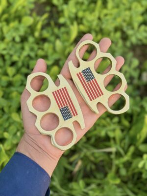 Custom handmade brass knuckle pair