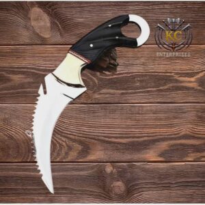 Karambit Style Tactical Knife with Ergonomic Ring Handle