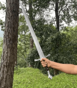 Handmade Carbon Steel Sword with Rosewood Handle – 36” Total Length – Custom Craftsmanship & Gift-Ready