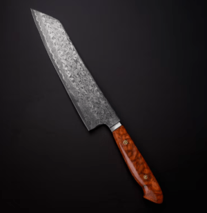 Custom Personalized Handmade Damascus Kiritsuke Chef Knife | Leather Sheath | 240mm, SG2 Steel Blade | Japanese Style Premium Kitchen Knife