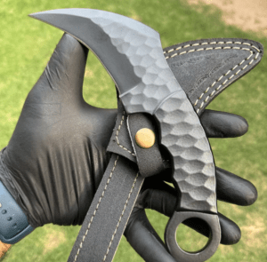THE MIDNIGHT ARC | Custom Hand Forged - D2 Tool Steel - Karambit Knife - Compact Everyday Carry Knife - Sculptured Handle - Gift For Him