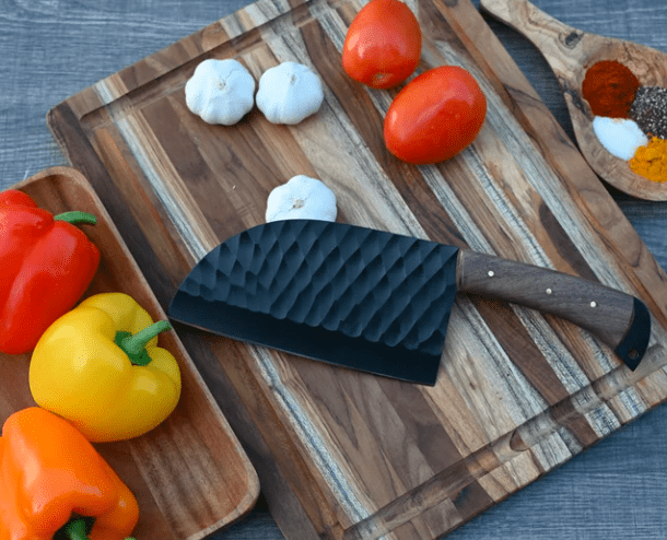 Kitchen Cleaver Chef Knife, Handmade 12C27 Steel Kitchen knife, Camping Knife, Gift for her on Anniversary, Christmas and New Year