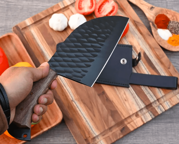 Kitchen Cleaver Chef Knife, Handmade 12C27 Steel Kitchen knife, Camping Knife, Gift for her on Anniversary, Christmas and New Year - Image 2