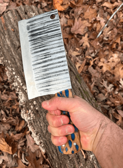 Hand forged meat cleaver - Image 4