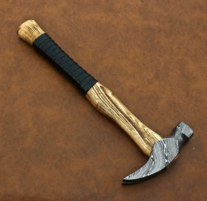 Handcrafted Wooden Handle Claw Hammer with Damascus Steel Head, Rustic Carpenter Tool, Gift for woodworkers, Tool gift for him