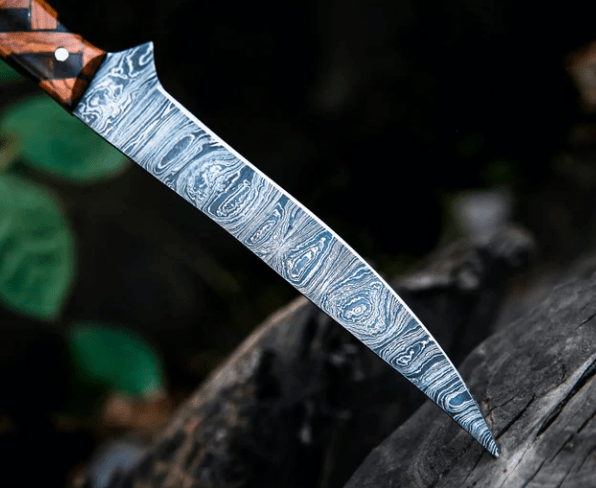 Fishing Fillet Knife Handmade Damascus Steel Flexible Blade Fillet Knife gift for groomsmen birthday gift for men comes with Leather Sheath - Image 3