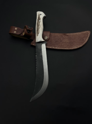 Deer Horn Handle Machete Knife , Handmade Hunting Knive , Scimitar Knive , Groomsmen Knife , Antler Hanhle Knife , Camping Gifts for Men