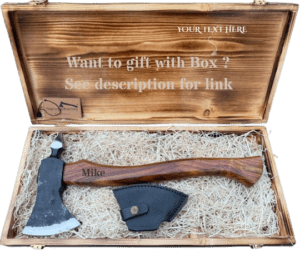 Hand Forged Carbon Steel Spike Tomahawk Axe with Leather Sheath, Gift for Him on Anniversary, Christmas and New Year