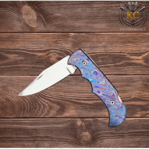 Handmade Zircuti Folding Knife: D2 Steel Blade, Groomsman Gift