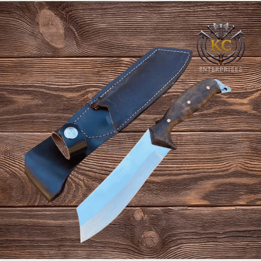 Premium Handmade Fixed Blade Hunting Knife with Leather Sheath - Image 2