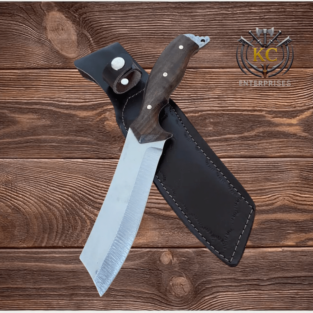 Premium Handmade Fixed Blade Hunting Knife with Leather Sheath - Image 4