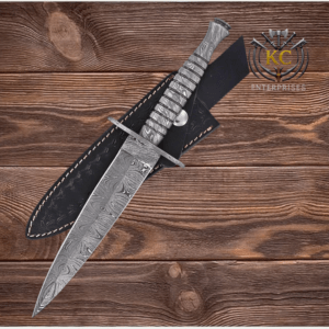 Handmade Knife Damascus Steel Dagger Knife Bowie Hunting Knife With Sheath, Gift For Him, Personalized gifts