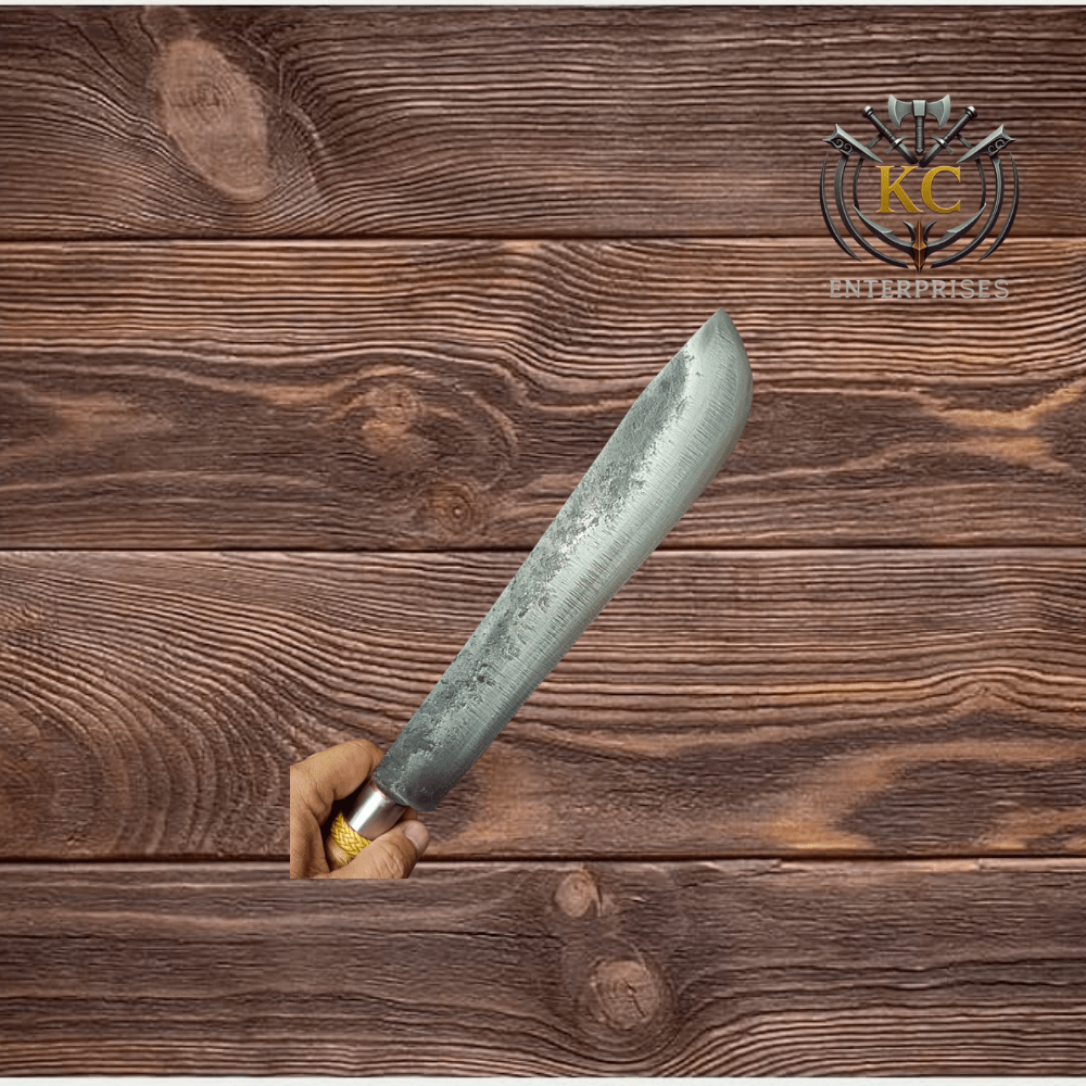 Handcrafted Bushcraft Machete with Wooden Scabbard - Image 3